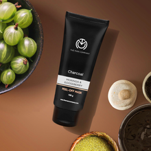 Load image into Gallery viewer, CHARCOAL PEEL OFF MASK | MORINGA &amp; GOOSEBERRY
